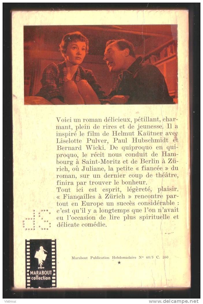 " Fiançailles à ZURICH ",  De Barbara NOAK - MARABOUT  N° 260  E.O. - Abenteuer