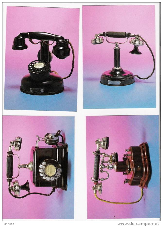 SERIE DE 12 CARTES N° 55 A 66 THEME TELEPHONNE COLLECTION HISTORIQUE DES TELECOMMUNICATION - Antike