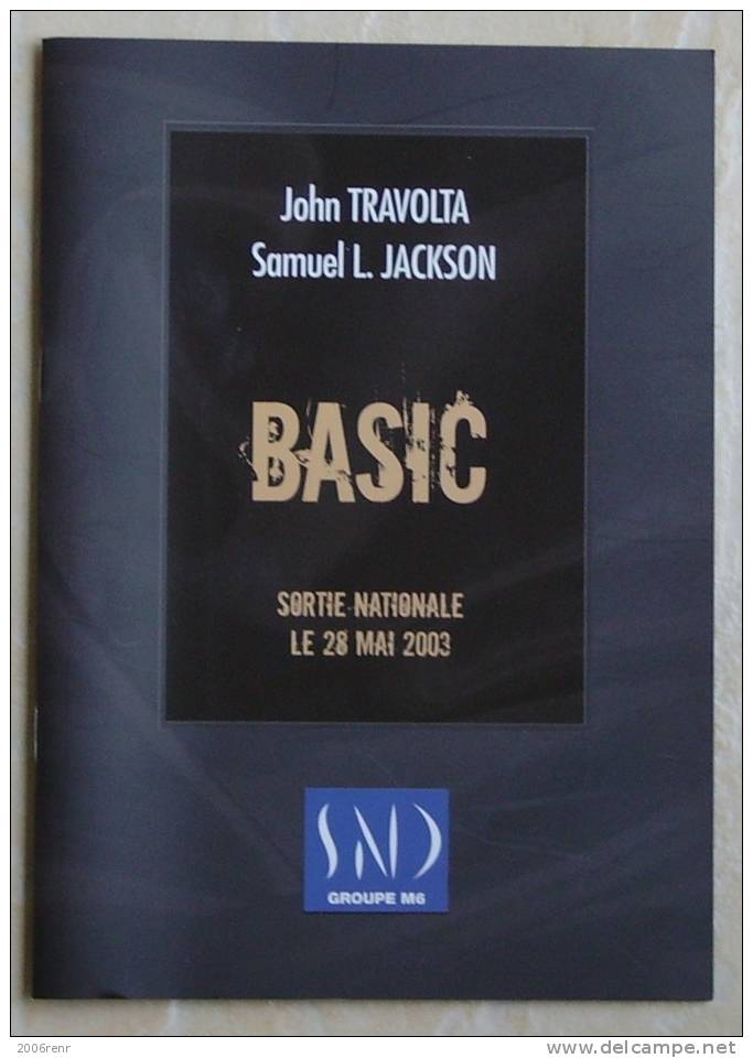 CINEMA. DOSSIER DE PRESSE: BASIC: John Travolta, Samuel L. Jackson... Voir... - Cinema Advertisement