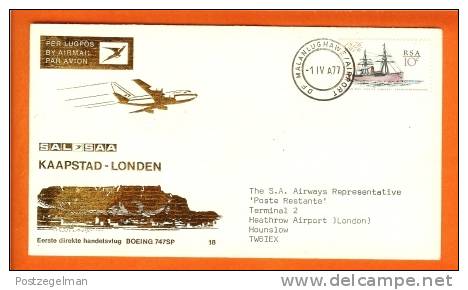 RSA 1-4-77 Airway Cover 18 Cape Town London - Airplanes