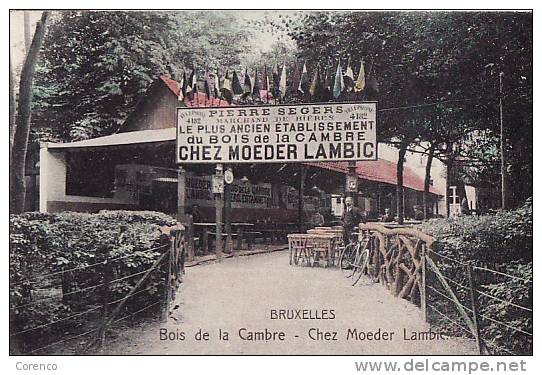 BEL   A 62  BRUXELLES    CHEZ MOEDER LAMBIC  Marchand De Bière  Circulée  1911 - Cafés, Hôtels, Restaurants