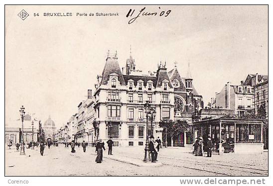 BEL   A 78  BRUXELLES  Porte De Schaerbeek    Circulée  1909 - Schaerbeek - Schaarbeek