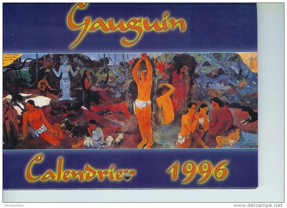 Calendrier Polynésien Gauguin De 1996, Images Superbes De Tableaux, , 12 Pages - Grossformat : 1991-00