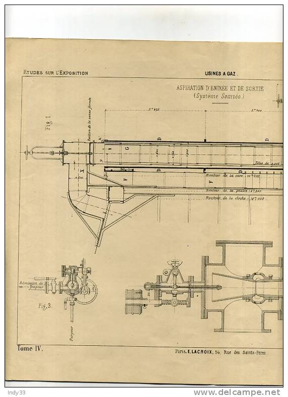 - ECLAIRAGE AU GAZ . USINES A GAZ . GRAVURE DE L´EXPOSITION DE 1878 - Autres & Non Classés