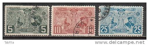 BULGARIA - 1907 - 20an.du Rene De Ferdinand I - 3v Obl. - Used Stamps