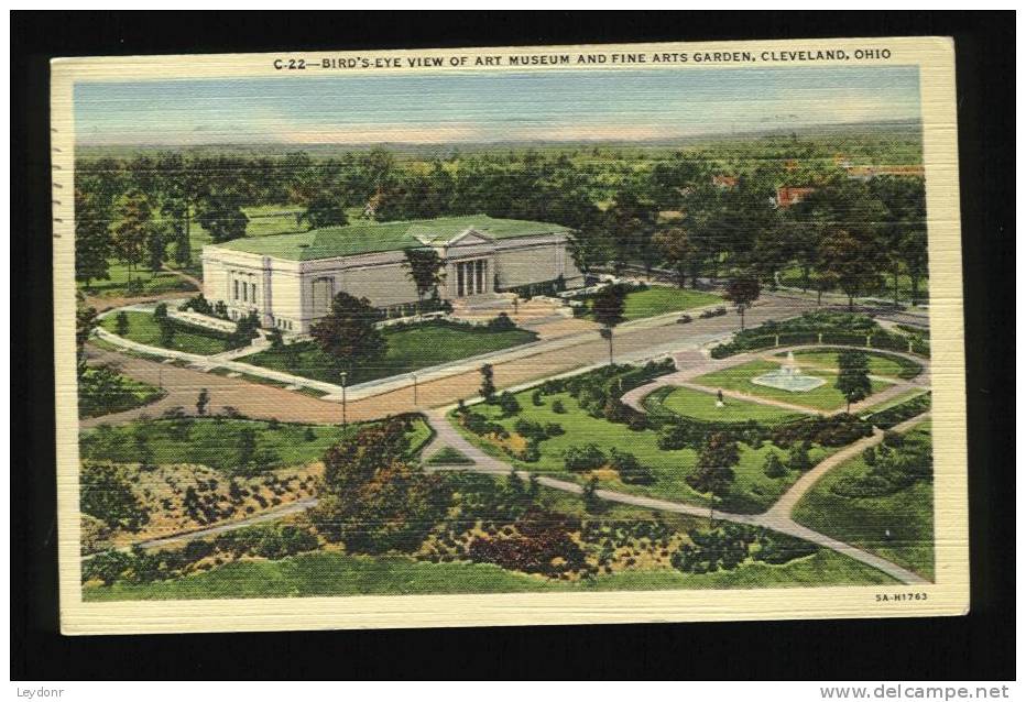 Birds Eye View Of Art Museum And Fine Arts Garden, Cleveland, Ohio - Cleveland