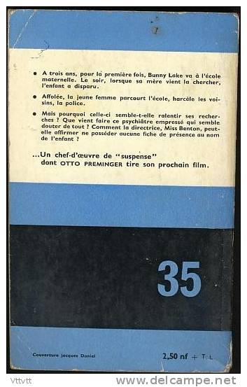 "BUNNY LAKE A DISPARU" De Evelyn Piper, Denoel Crime-Club, N° 35 (1961) - Denöl Crime Club