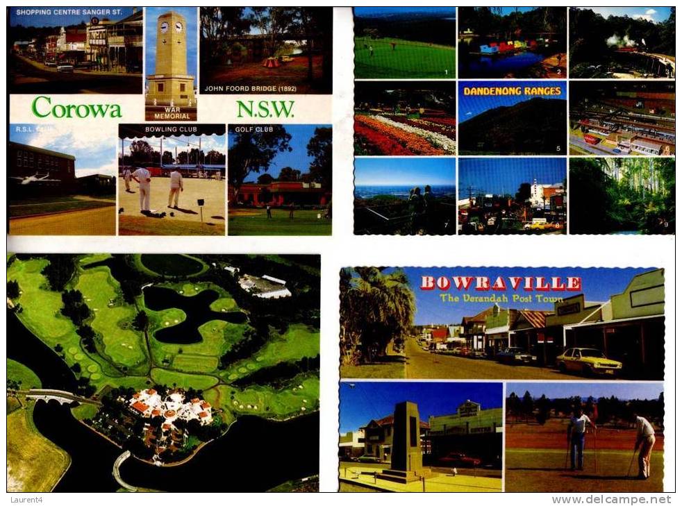 4 Carte De Golf D´Australie - 4 Golf Postcards - - Golf