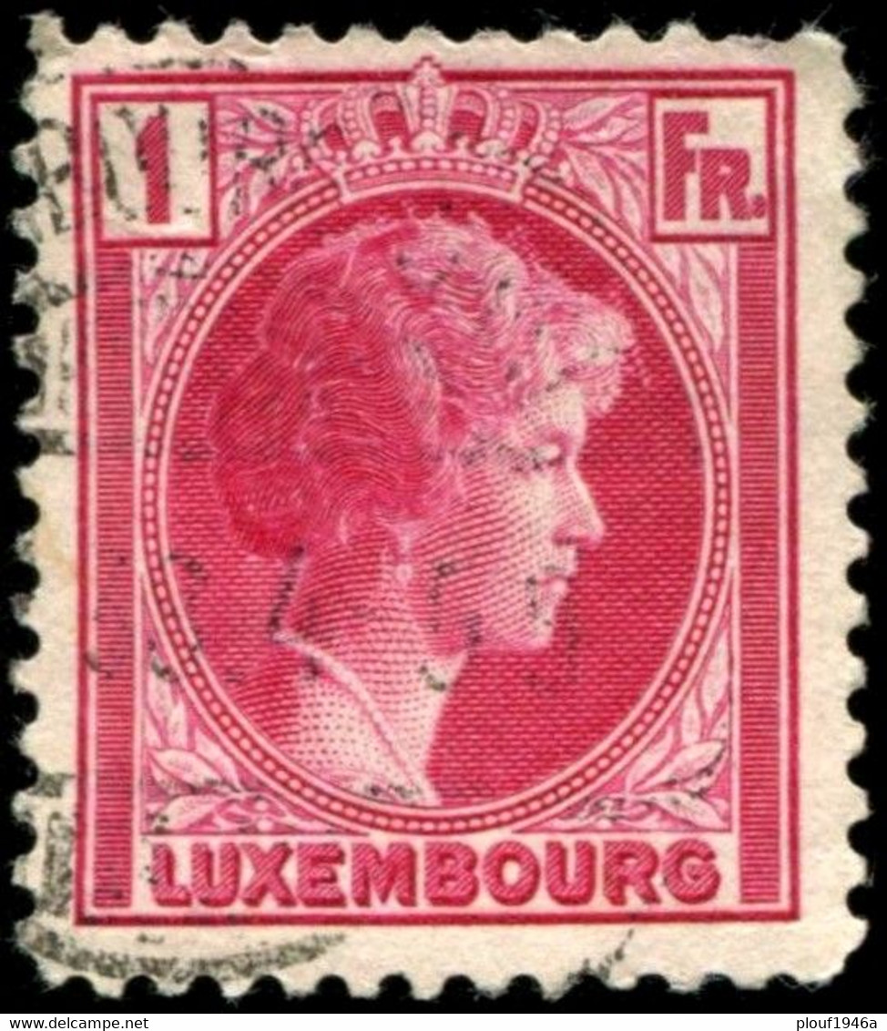 Pays : 286,04 (Luxembourg)  Yvert Et Tellier N° :   222 (o) - 1926-39 Charlotte Rechterzijde