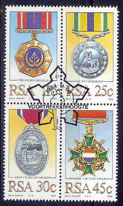 SOUTH AFRICA 1984 CTO Stamp(s) Military Medals 661-664 #3574 - Militaria