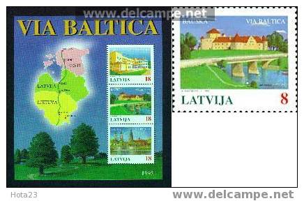 Latvia - VIA BALTICA-1995y-full Set- MNH - Lettonie