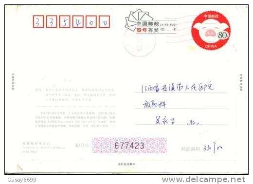 Red Cross, Jixian Hospital Ad  , Pre-stamped Postcard, Postal Stationery - Altri & Non Classificati