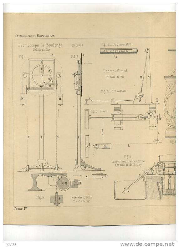 - CHEMINS DE FER . APPAREILS DIVERS  . GRAVURE DE L´EXPOSITION DE PARIS DE 1878 - Spoorweg