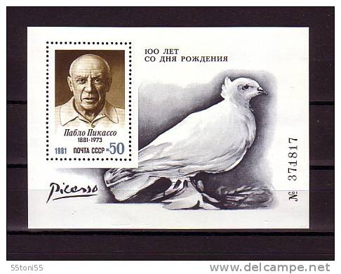 URSS /Russia  100 Years Anniversary Of Picasso   (Pigeon Of Picasso) S/S-MNH - Picasso