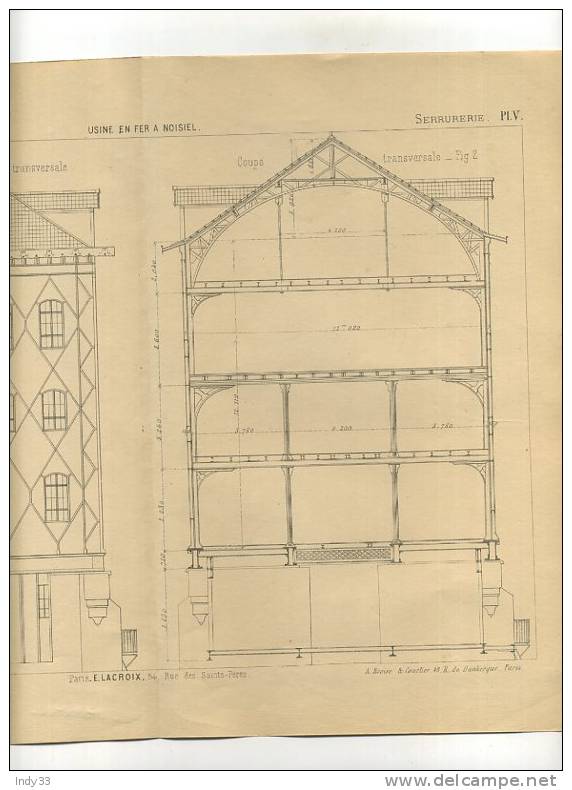 - USINE EN FER A NOISEL .  GRAVURE DE L´EXPOSITION DE PARIS DE 1878 - Ironwork