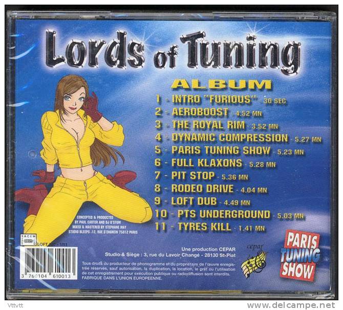 CD "LORDS OF TUNING" Avec La Musique Officiel Du Paris Tuning Show (Neuf, Sous Plastique Jamais Ouvert) - Dance, Techno & House