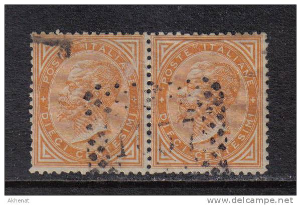 RG29a - REGNO 1863, 10 Cent N. 17 Coppia Usata - Oblitérés