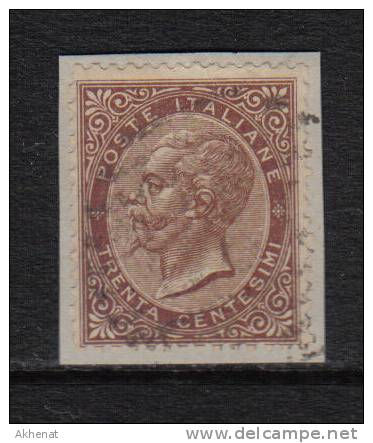 RG44 - REGNO 1863, 30 Cent N. 19 - Oblitérés