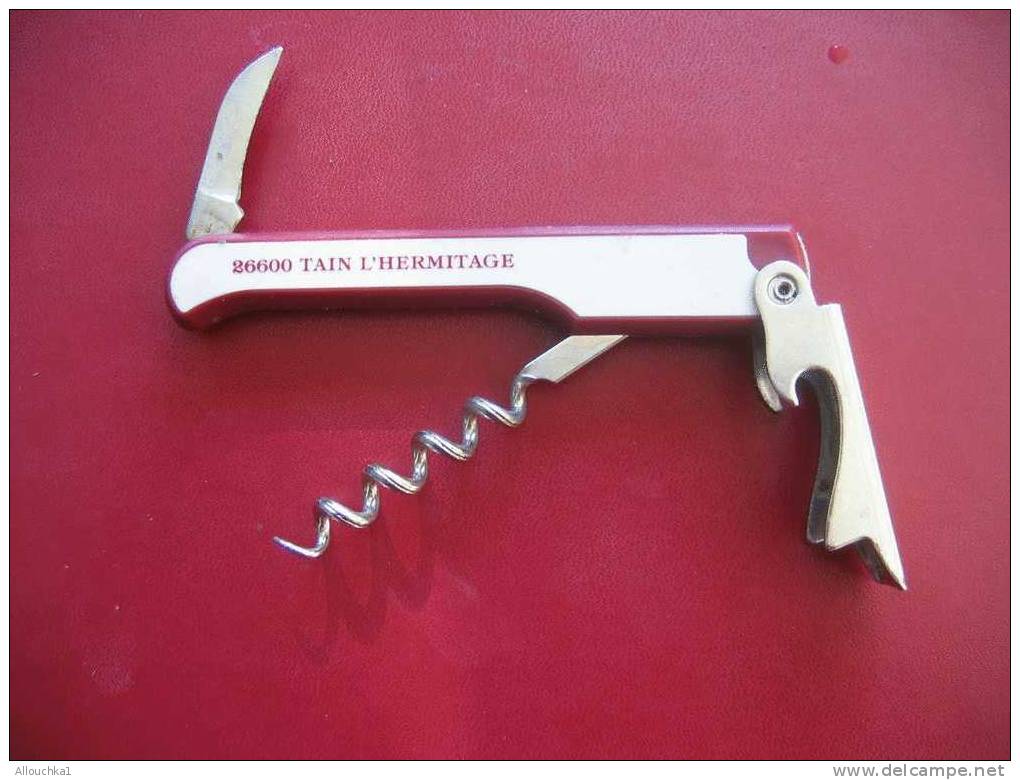 COUTEAU KNIFE TIRE BOUCHON  DECAPSULEUR  DE TAIN L' HERMITAGE 26600 DANS LA DROME - Flaschenöffner