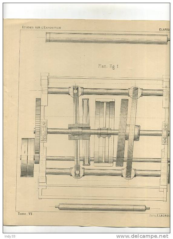 - IMPRESSION ET TEINTURE . ELARGISSEUSE AMERICAINE . GRAVURE DE L´EXPOSITION DE PARIS DE 1878 - Andere & Zonder Classificatie