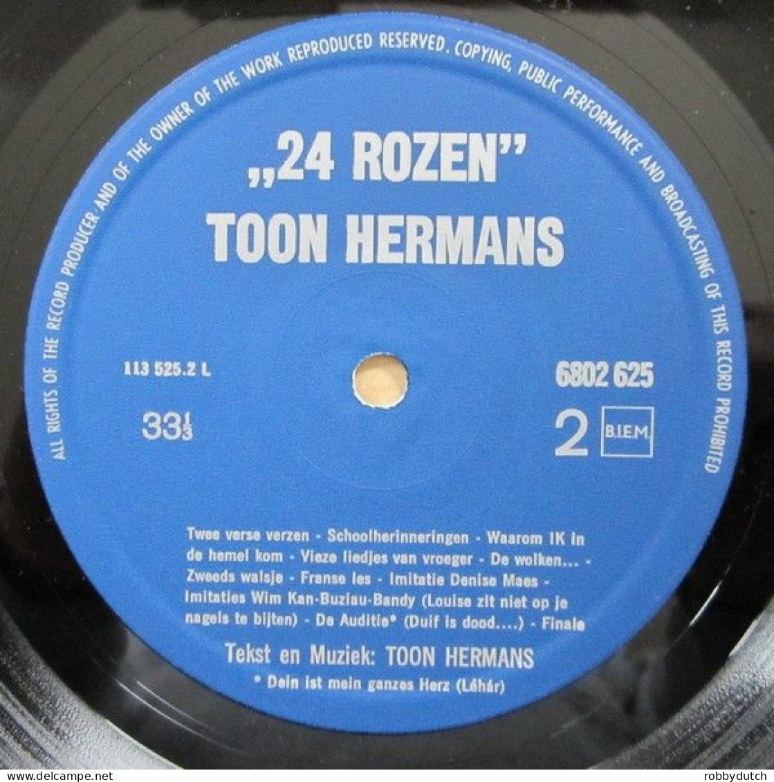 * LP * TOON HERMANS - HET BESTE UIT 10 TOON (24 ROZEN) - Humor, Cabaret