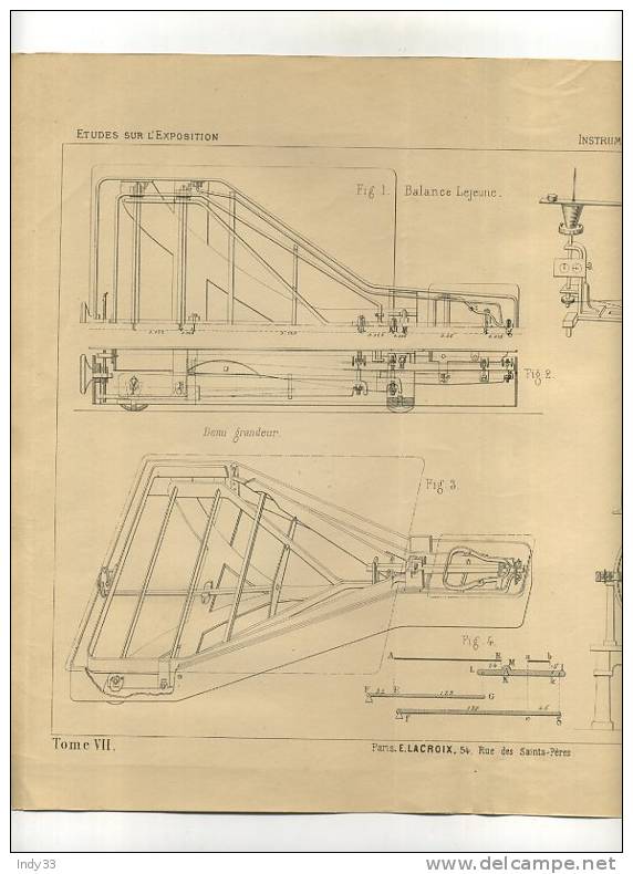 - INSTRUMENTS DE PRECISION , PHYSIQUE ET NAVIGATION . GRAVURE DE L´EXPOSITION DE PARIS DE 1878 - Autres Appareils