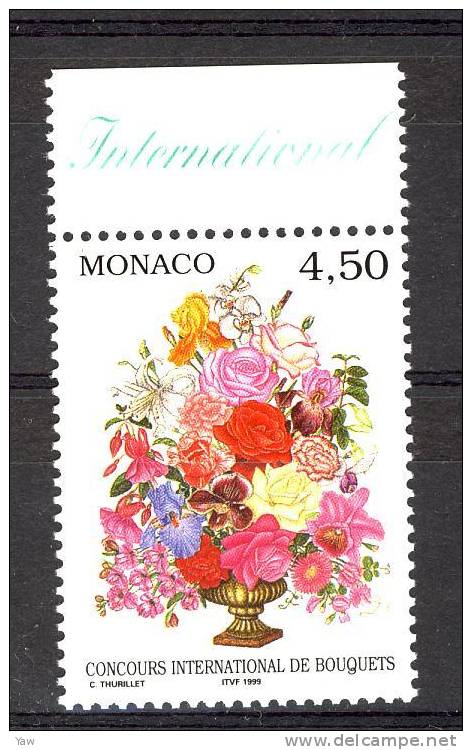 MONACO 1999  32° CONCOURS INTERNATIONAL DE BOUQUETS  MNH**  YT 2187 - Rosen