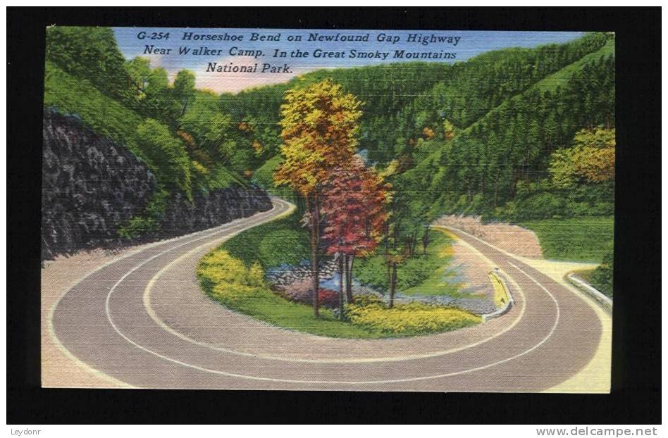 Horseshoe Bend On Newfound Gap Highway, Near Walker Camp, In The Great Smoky Mountains National Park - Parques Nacionales USA