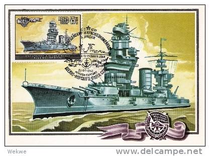 Rl236/ UDSSR -  Kriegsschiff, Maximumkarte 1982, 1-Tag-Stempel - Maximum Cards