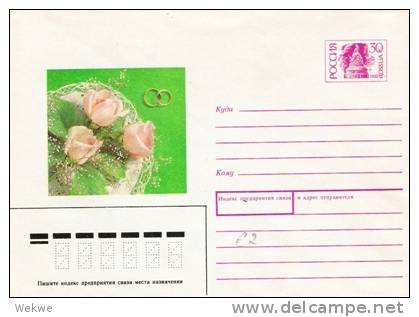 Rl242/ RUSSLAND - Bild-GA, Rosen 1992 - Stamped Stationery