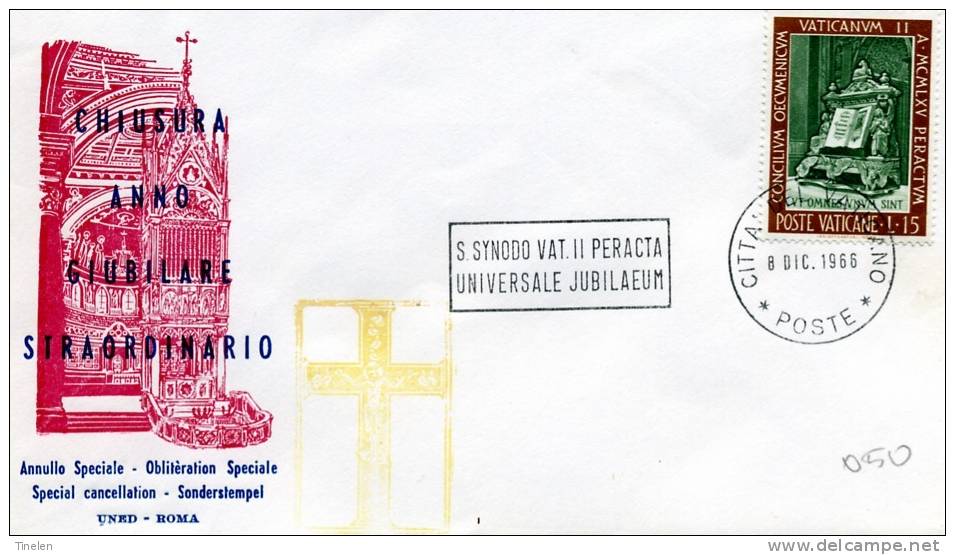 Vaticano: Chiusura  Anno Giubilare Straordinario -annullo Speciale - Storia Postale