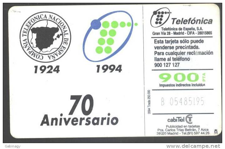 SPAIN - B-028 - 70TH ANNIVERSARY - Emissions Basiques