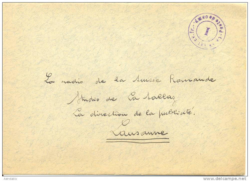 Suisse 1940  Poste De Campagne. Lettre Militaire. - Dokumente