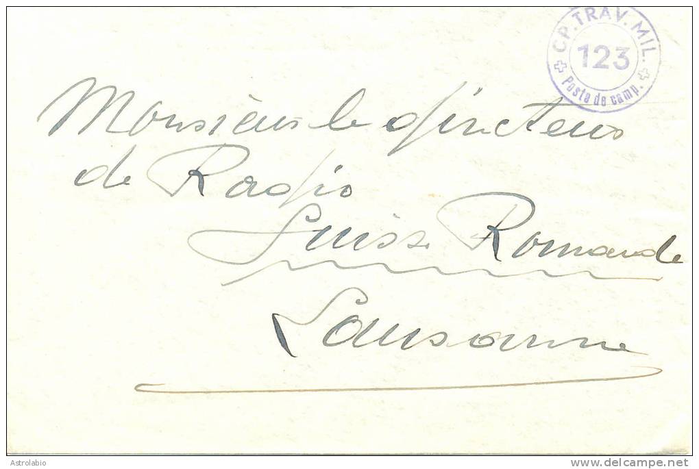 Suisse 1940  Poste De Campagne. Lettre Militaire. - Dokumente