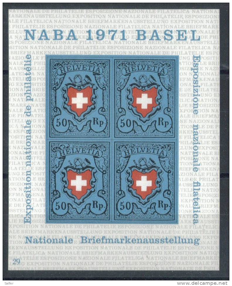 SVIZZERA ** - 1971 BF NABA - Neufs