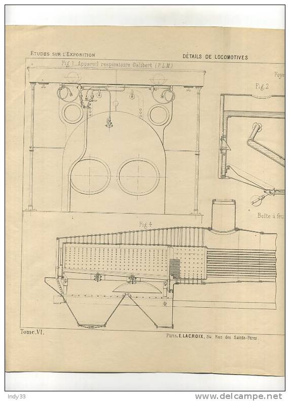 - DETAILS DE LOCOMOTIVES . GRAVURE DE L´EXPOSITION DE PARIS DE 1878 - Chemin De Fer