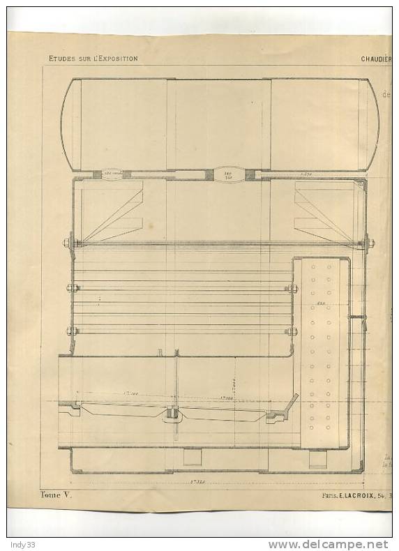 - MACHINES MARINES . CHAUDIERES A VAPEUR . APPAREIL COMPOUND . GRAVURE DE L´EXPOSITION DE PARIS DE 1878 - Technics & Instruments