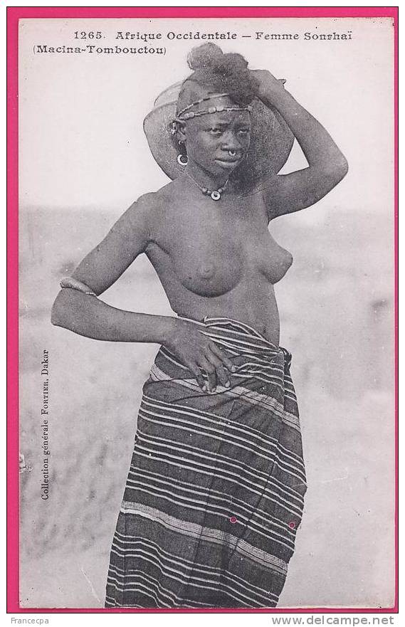 251 - AFRIQUE  OCCIDENTALE  Femme Sonrhaï (Macina-Tombouctou)   Nue - Soudan