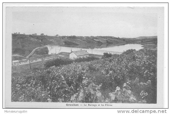 81 )FL) GRAUHLET, Le Barrage Et Les Filtres (carte Bistre Bords Blancs) ED RIVES, ERA - Graulhet