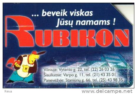 LITHUANIA  50 UNITS  RUBIKON  TOOLS  AD MAN CARTOON   READ DESCRIPTION !! - Litauen
