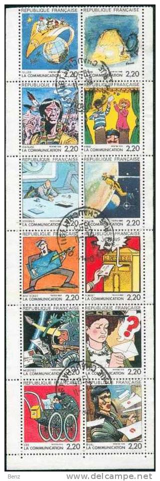 FRANCE CARNET  1988 COMMUNICATION PAR 12 AUTEURS DE BD ANGOULEME OB. N° 2515 - Andere & Zonder Classificatie