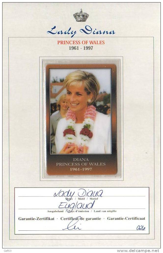 Lady Diana Princess Of Walls - Edition Limitée - Lots - Collections