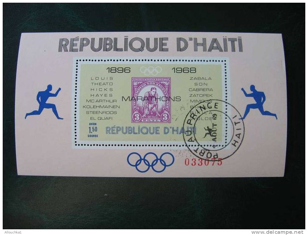 THEME DES JEUX OLYMPIQUES MEXICO 1988 MARATHONS 1896/1968 REPUBLIQUE  DE HAITI :  PORT AU PRINCE   ( . ) GOMME ** - Verano 1932: Los Angeles