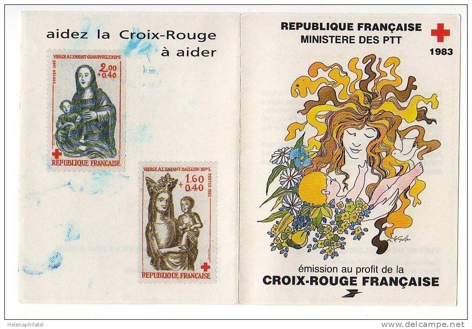 Carnet Croix Rouge 1983 Plié ** Tache  D´encre Sur Dos Couverture - Croix Rouge