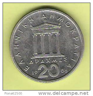 20 DRACHMES . 1986 . - Grèce