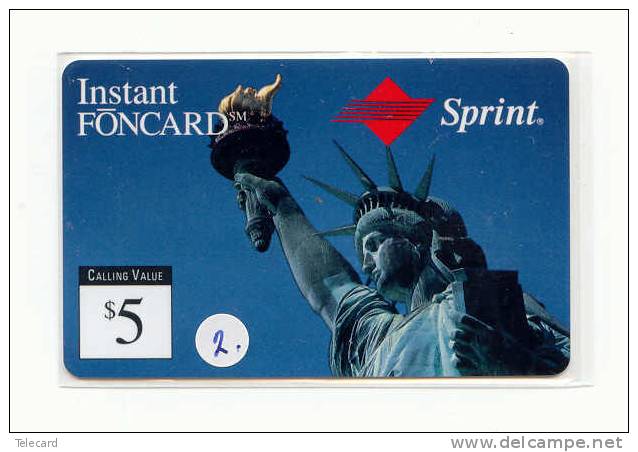 Telecarte Statue Of Liberty (175) Statue De La Liberte Twins Towers New York USA  Phonecard USA SPRINT - Paisajes