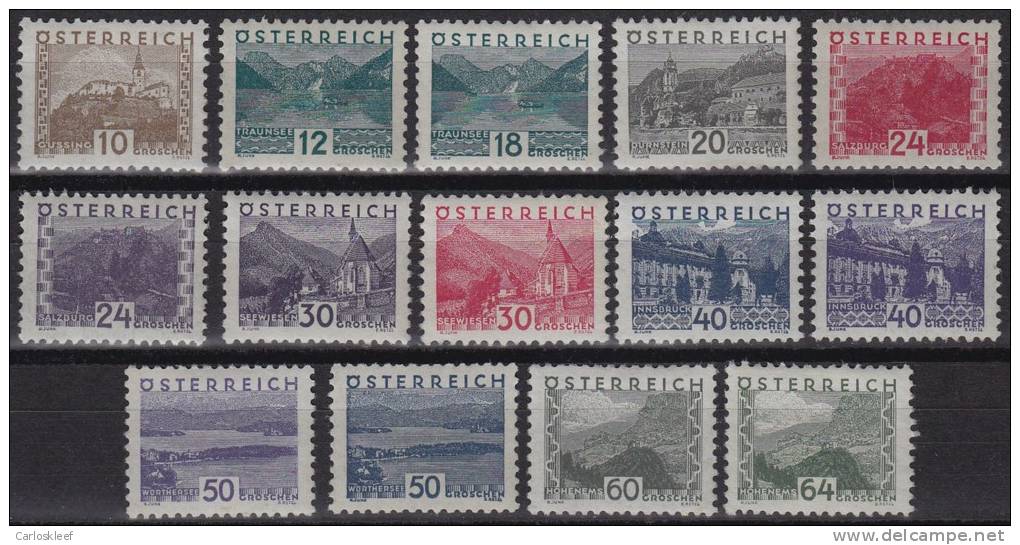 AUTRICHE - 1932- SERIE COMPLETE  - NEUF SANS CHARNIERE - Neufs