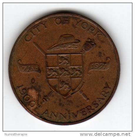 Médaille City Of York GB 0071-1971 = 1900th Anniversary - Autres & Non Classés