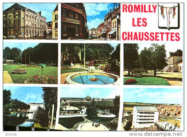 CARTE POSTALE DE ROMILLY SUR SEINE - DIVERS ASPECTS - ROMILLY LES CHAUSSETTES - Romilly-sur-Seine