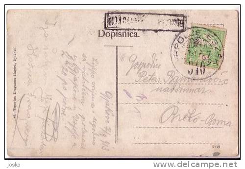 DJAKOVO ( &#272;akovo )  - Stolna Crkva  (  Croatia ) * Travelled 1913. * Church Cathedral * Postmark VRPOLJE - ESZEK - Croatia